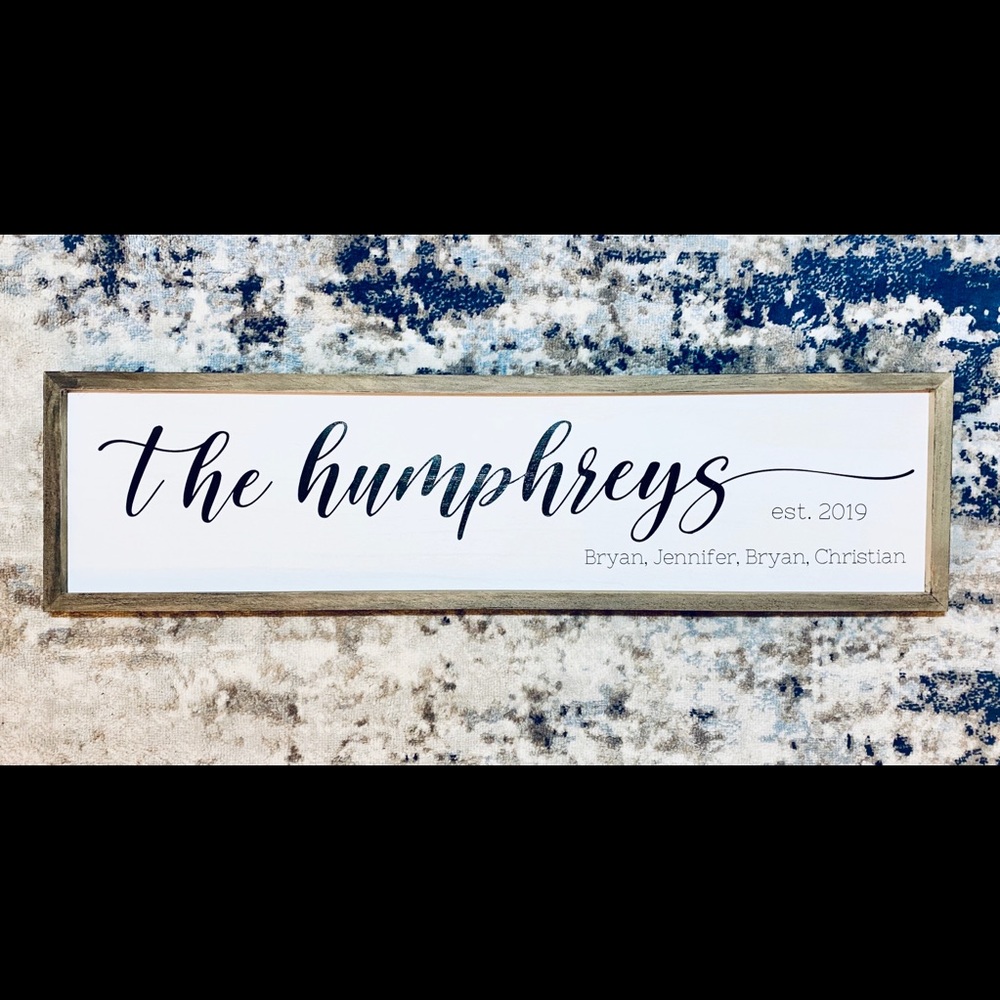 Custom Family Name Sign
